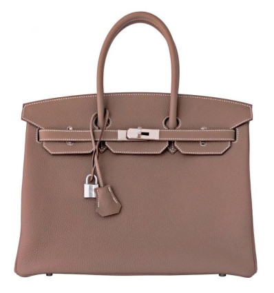 Sac Birkin 35cm Etoupe Togo Accastillage Palladium