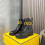 Fendi Ankle Boots Black Leather Biker