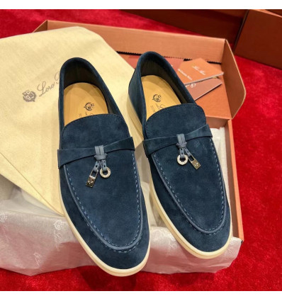 Chaussures Femme | Mocassins Summer Charms Walk Navy blue Rust | Loro Piana