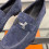Paris Hermes Mocassins Navy Bleu