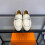 Paris Hermes Moccasin Blanc