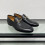 Men's Black Interlocking G Horsebit Leather Loafer