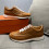 Hermes Dark Brown Leather Lace Up Sneakers