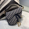 SAC SADDLE Toile jacquard Dior Oblique bleu