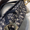 SAC SADDLE Toile jacquard Dior Oblique bleu