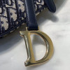 SAC SADDLE Toile jacquard Dior Oblique bleu