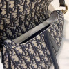 SAC SADDLE Toile jacquard Dior Oblique bleu