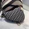 SAC SADDLE Toile jacquard Dior Oblique bleu