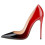 Black/Red Patent Leather Kate Pumps