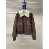 Aviator Flight Bomber Brown Leather Jacket