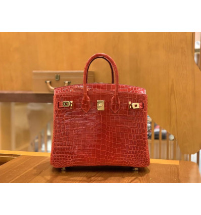 BIRKIN 30 BRAISE NILOTICUS LISSE SHINY GOLD HARDWARE