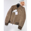 BOMBER JACKET Beige Suede