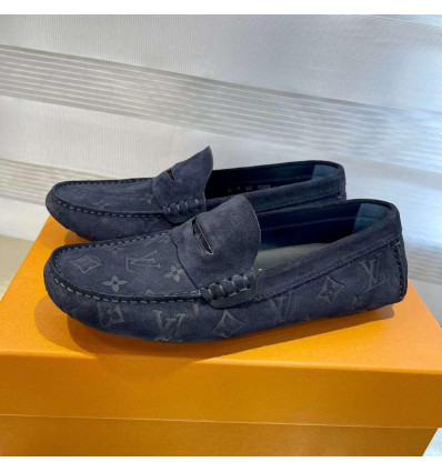 Monte Carlo Suede Men Moccasins Dark Blue