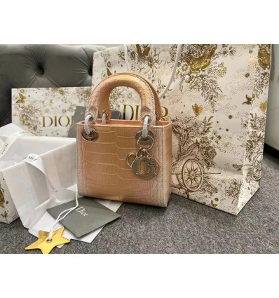 Crocodile leather handbag