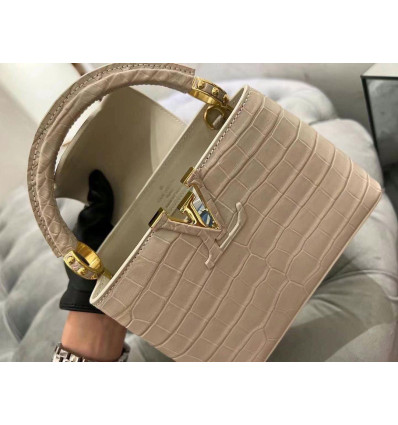 Genuine crocodile leather handbag