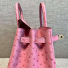 Handmade Pink Handbag Genuine Leather Skin