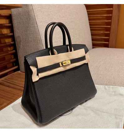 Handmade black Handbag Genuine Leather Skin