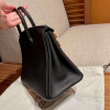 Handmade black Handbag Genuine Leather Skin