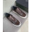 Dark brown leather sneakers for men
