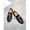 Men's Black Leather Loafers