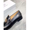Men's Black Leather Loafers