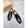 Black crocodile leather shoes